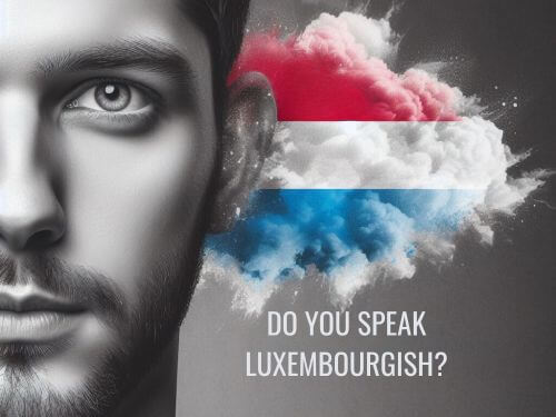 een half mannengezicht Welke taal spreken ze in Luxemburg skrivanek